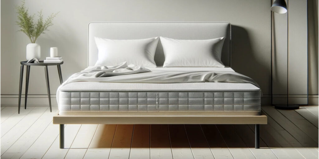 a new mattress on a bed frame